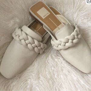 Dolce Vita Cream Braided Mules